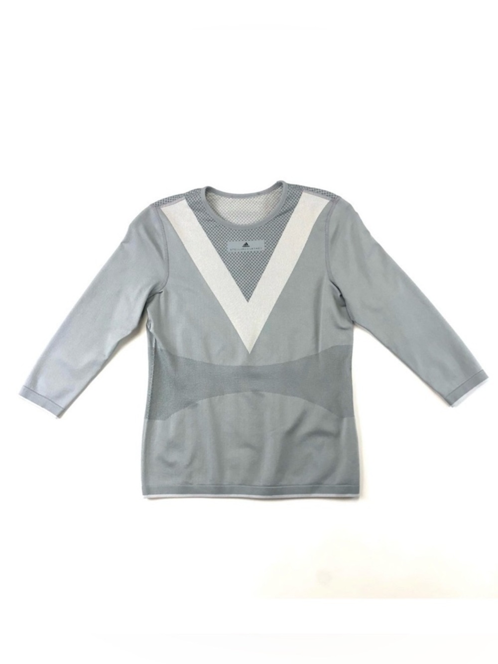 Stella McCartney Adidas grey Collab 3/4 Sleeve Sport Top XS